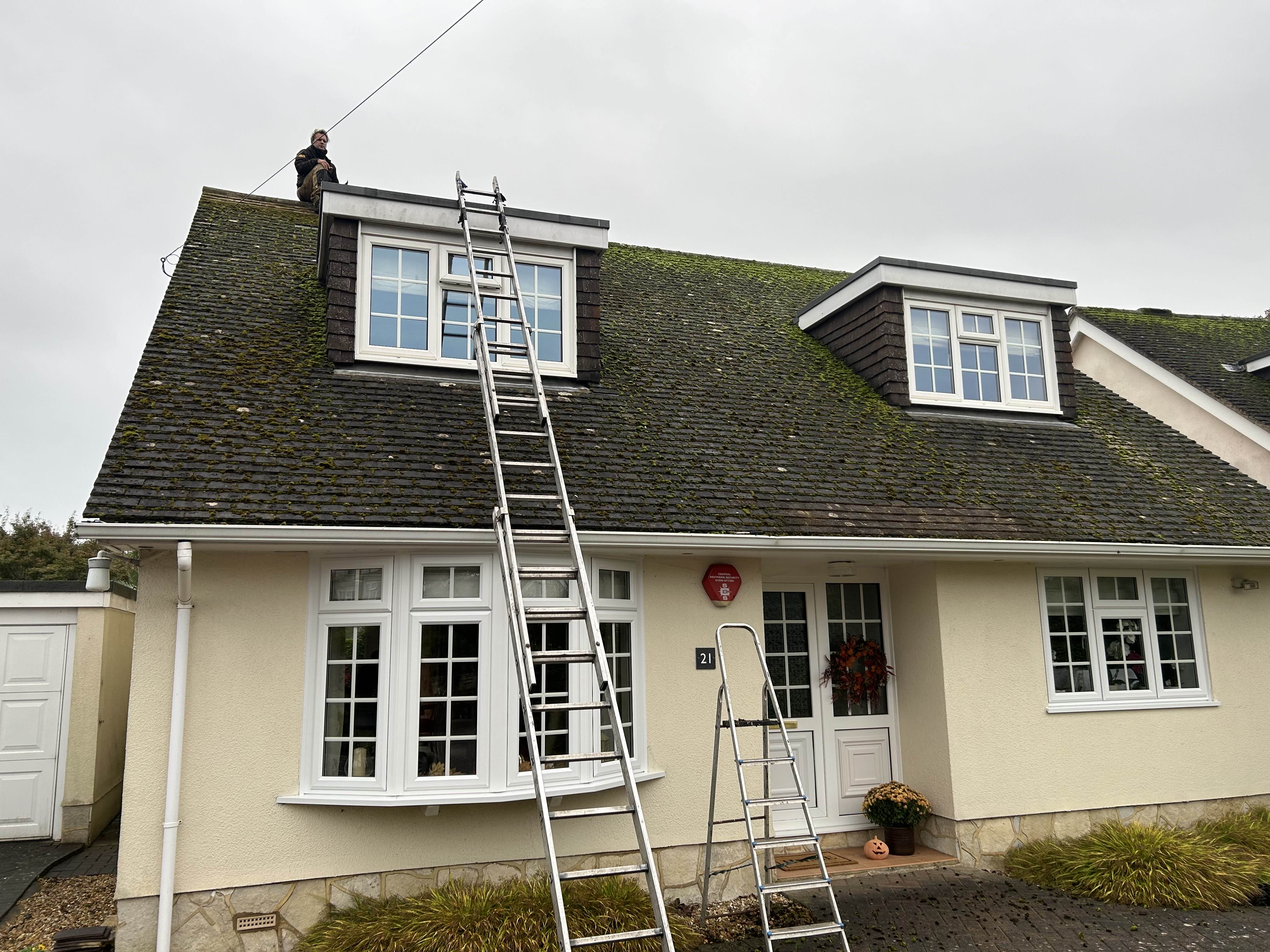Roof before cleaning