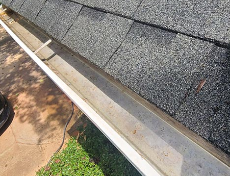 Gutter after cleaning